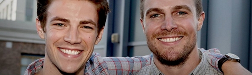 Grant Gustin Stephen Amell