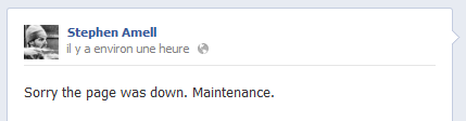 Stephen Amell facebook maintenance